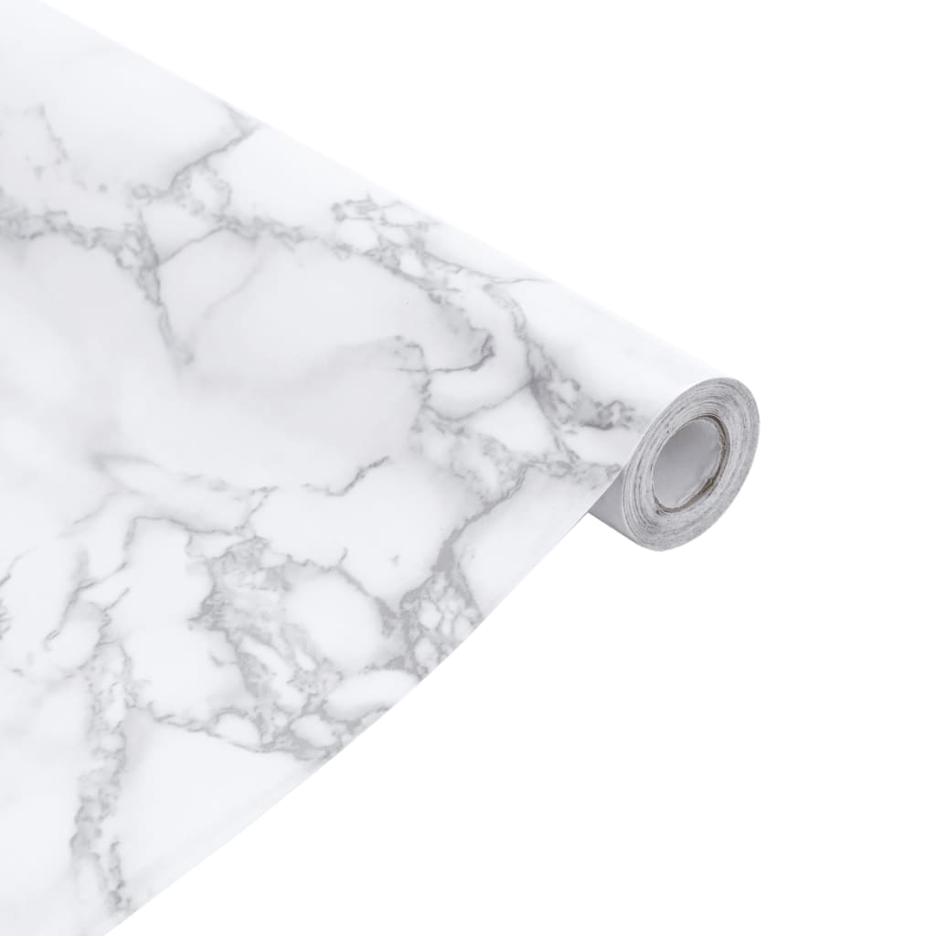Möbelfolien Selbstklebend Marmor-Optik Schwarz 90x500 cm PVC