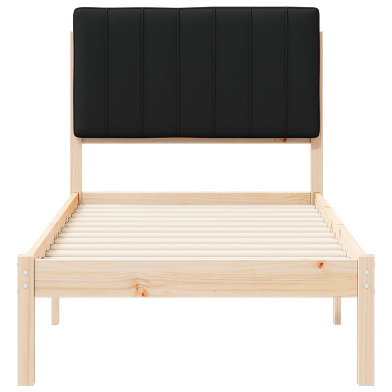 Bettgestell mit gepolstertem Kopfteil Hellgrau 200 x 200 cm