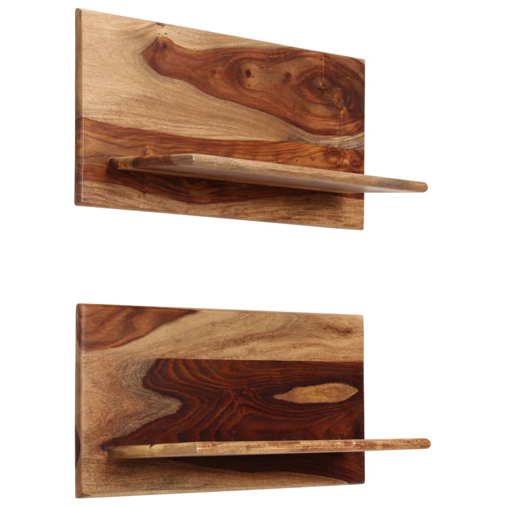 Wandregale 2 Stk. 58x26x20 cm Massivholz Akazie