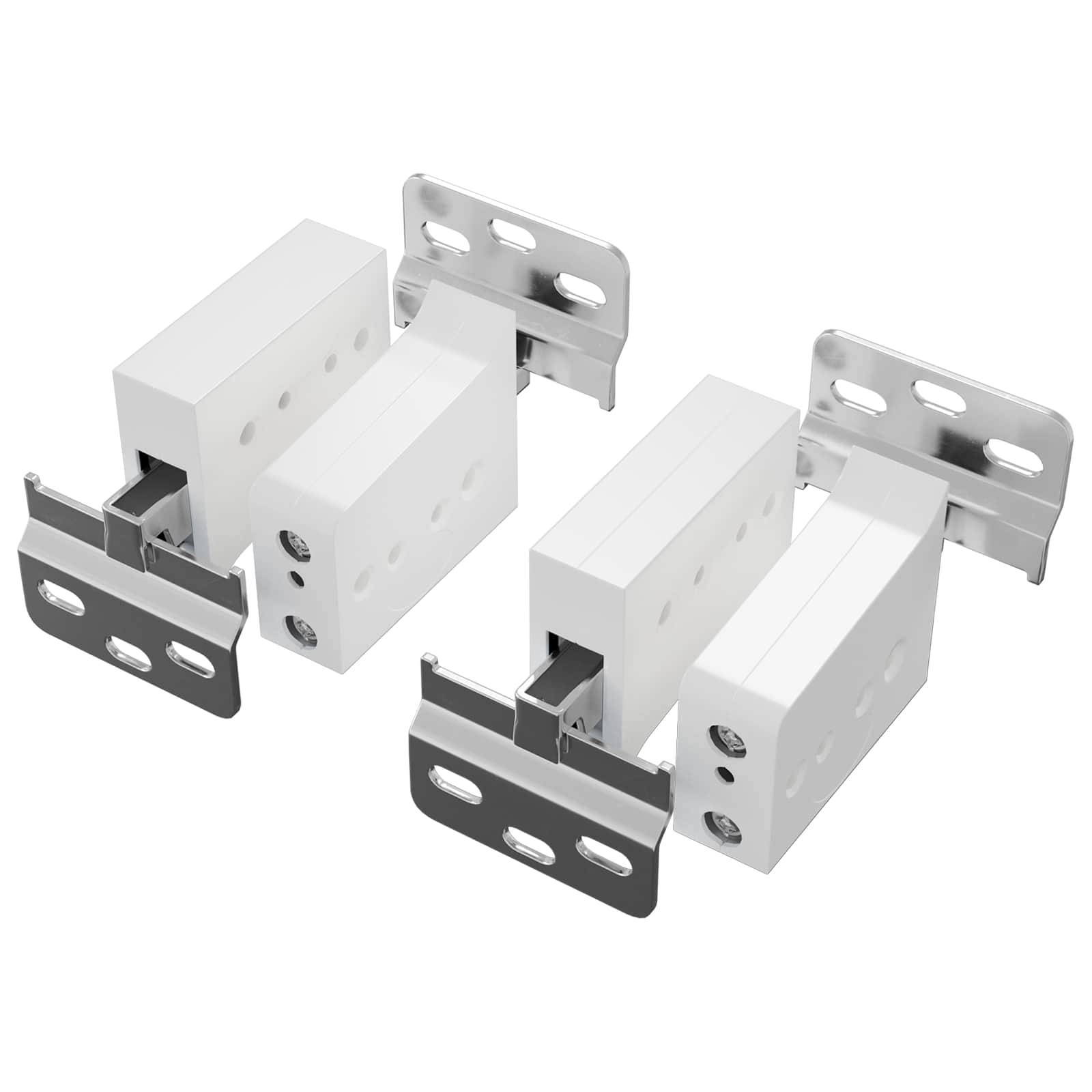 Schrankhängemontagebügel 2 pcs Weiß 70 x 48 x 19 mm