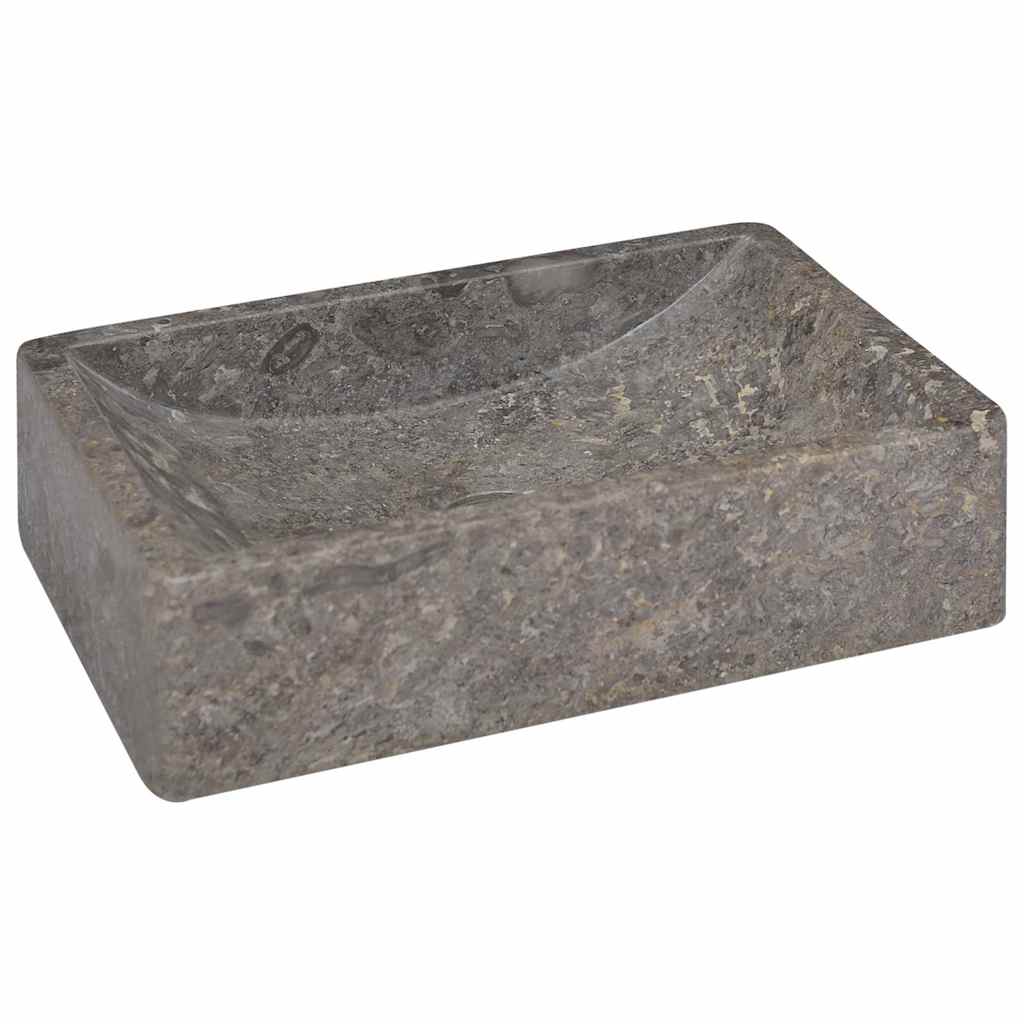 Waschbecken 45x30x12 cm Marmor Hochglanz-Schwarz