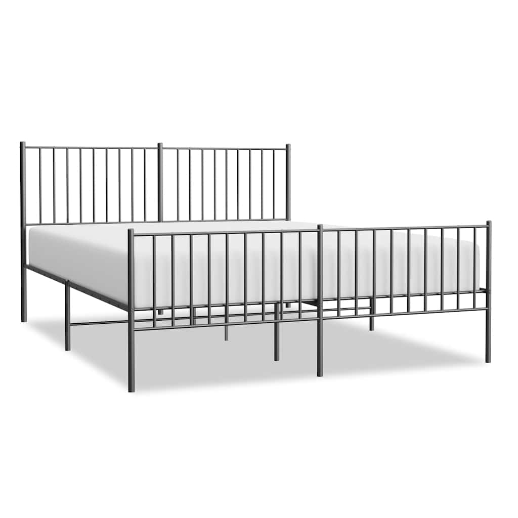 Bettgestell Metall Schwarz 75x190 cm