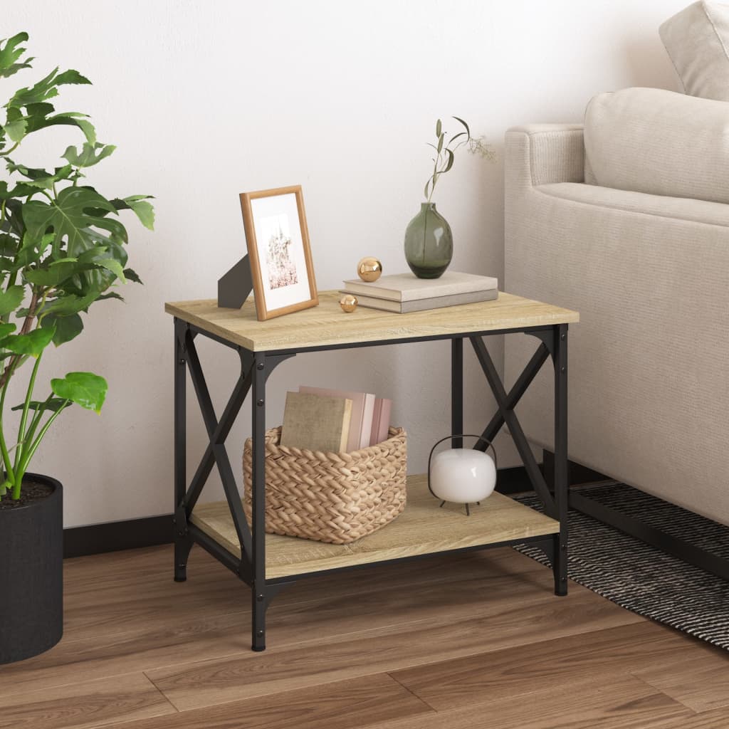 Beistelltisch Schwarz 55x38x45 cm Holzwerkstoff