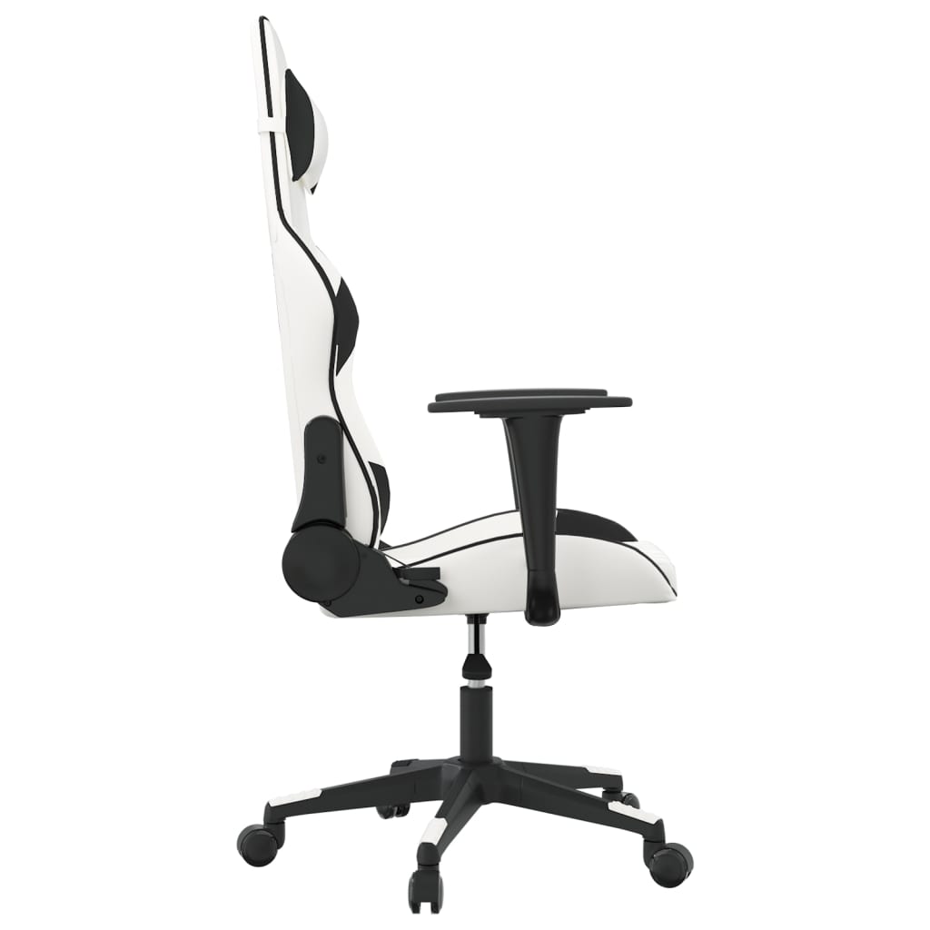 Gaming-Stuhl mit Massagefunktion Schwarz und Blau Kunstleder