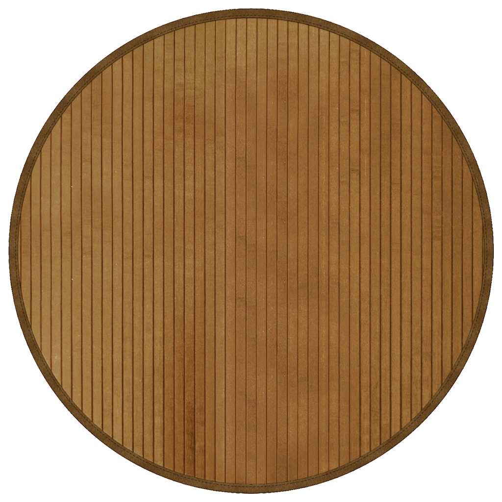 Teppich Rund Schwarz 60 cm Bambus