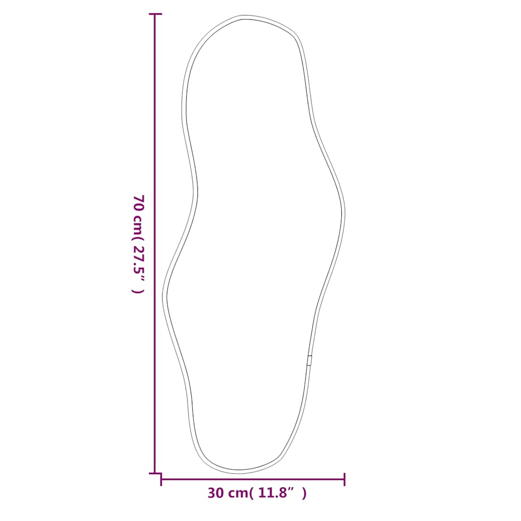 Wandspiegel Silbern 100x45 cm