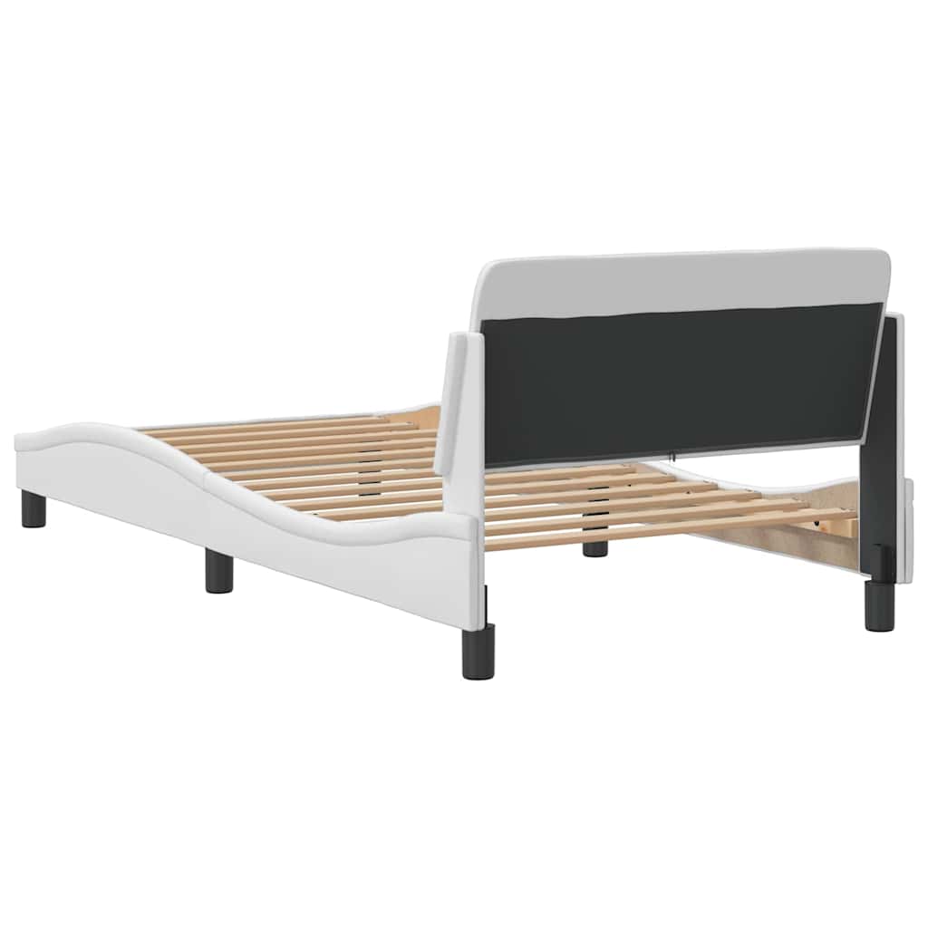 Bettgestell "Dover" Schwarz 80x200 cm Kunstleder