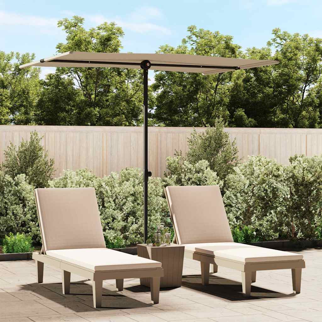 Sonnenschirm mit Aluminium-Mast 180x110 cm Bordeauxrot