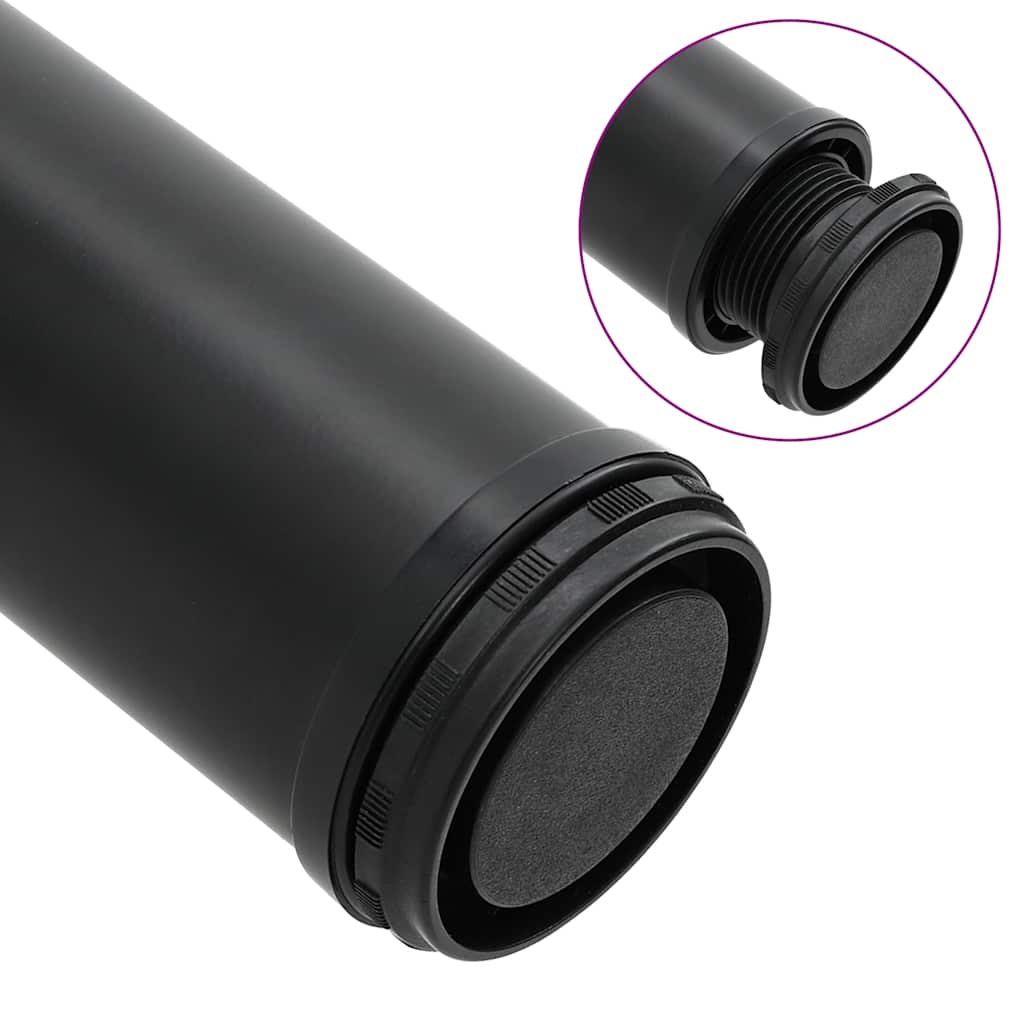 4x höhenverstellbares Tischbein Chrom 710 mm