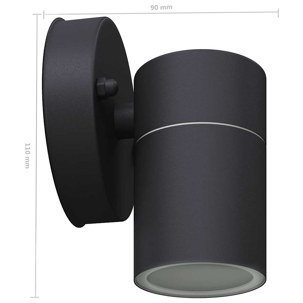 Outdoor LED-Wandleuchten 2 Stk. Edelstahl Abwärtsstrahlend