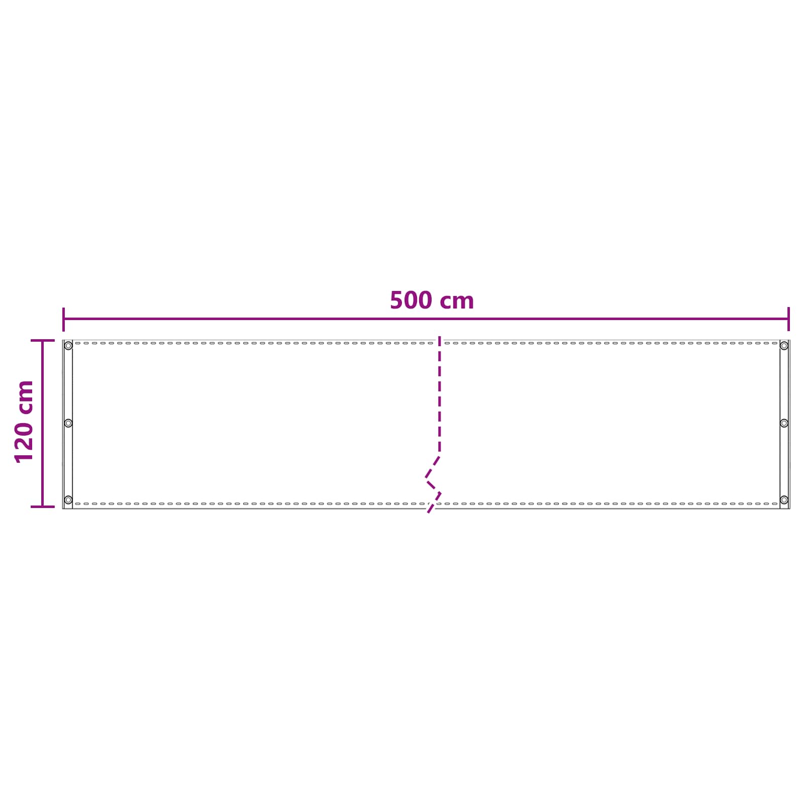 Balkon-Sichtschutz Anthrazit 75x300 cm HDPE