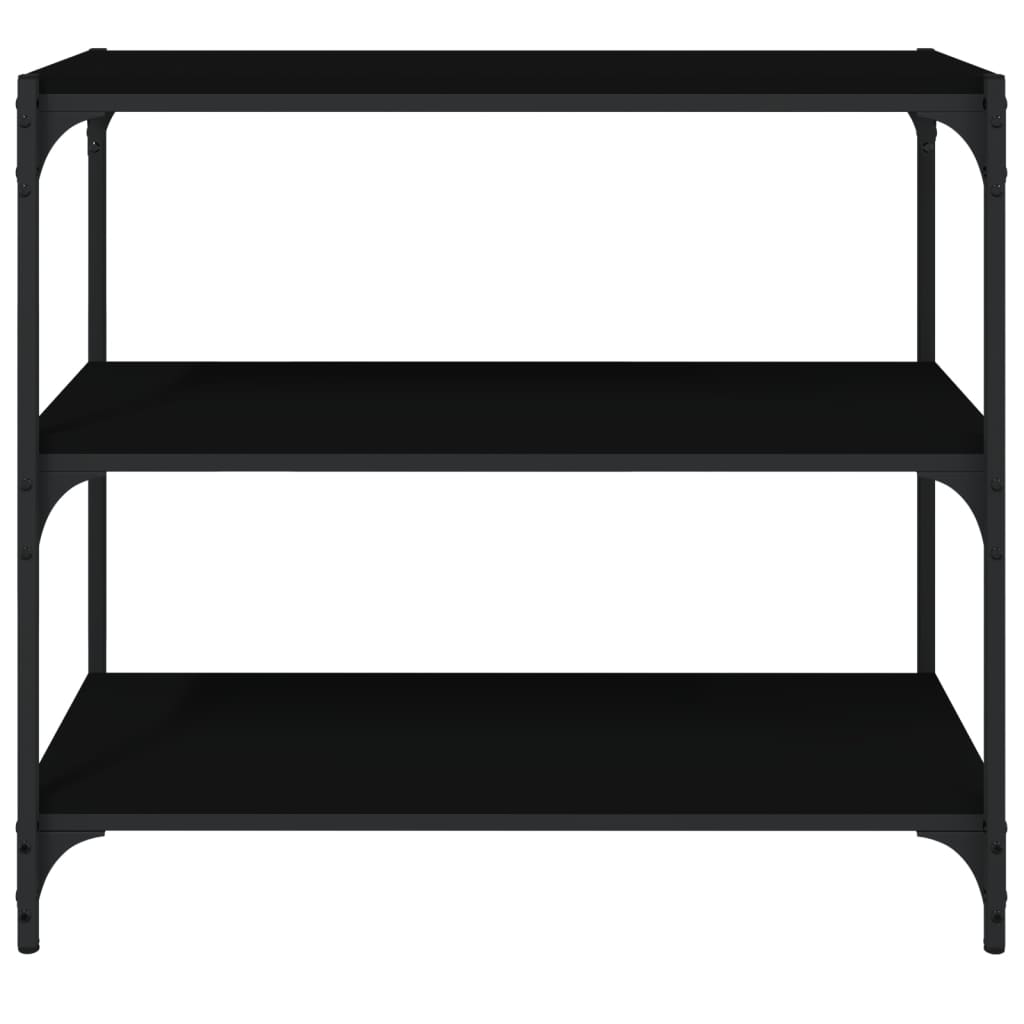Bücherregal Schwarz 40x33x70,5 cm Holzwerkstoff und Stahl