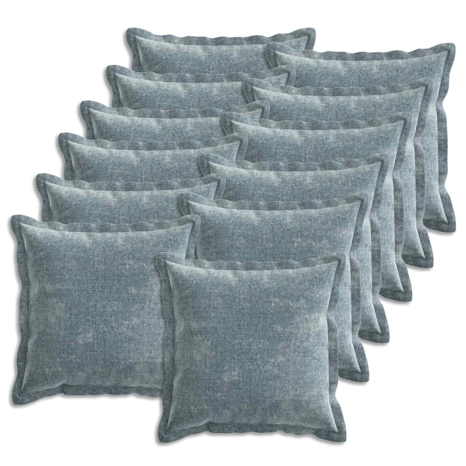Kissenbezug 2 Stk. HOUTEN Dunkelgrau 30 x 30 cm Chenille-Stoff