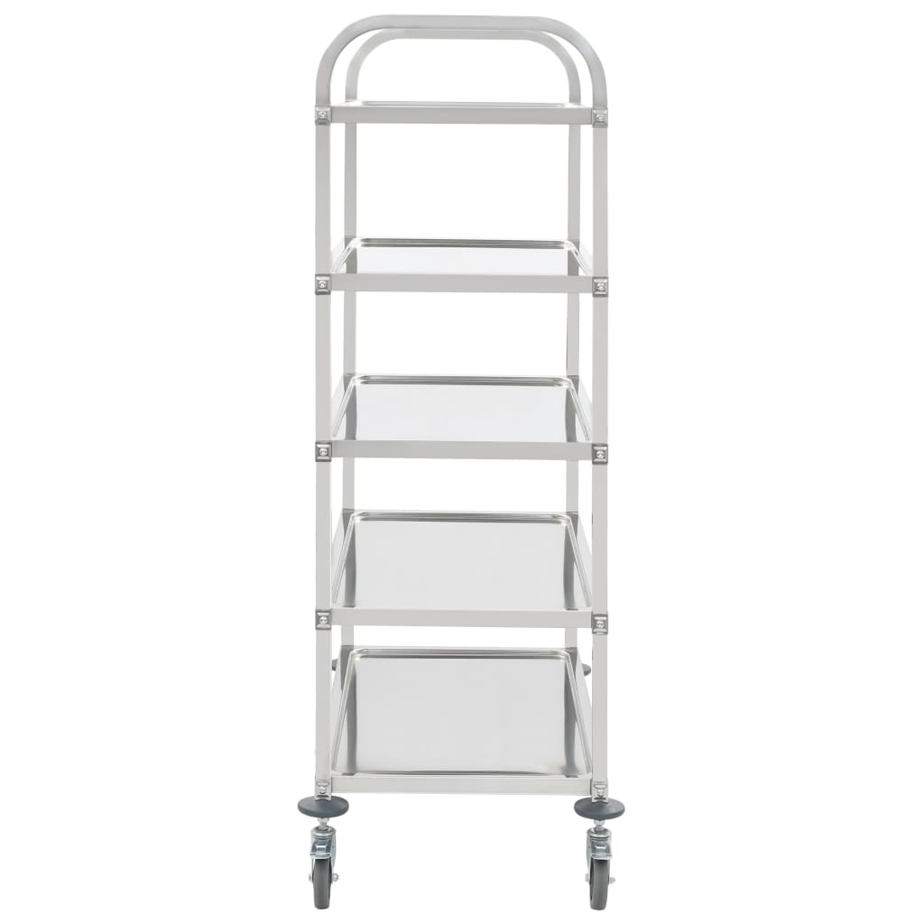 2-Stufiger Servierwagen 96,5 x 55 x 90 cm Edelstahl