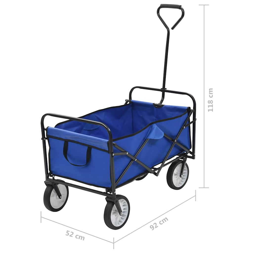 Klappbarer Handwagen Stahl Rot