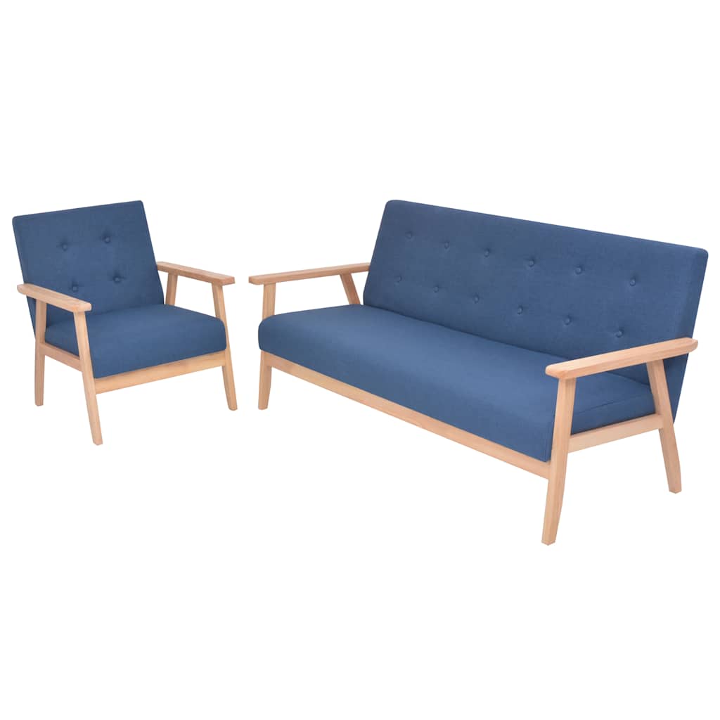 2-Sitzer-Sofa Stoff Hellgrau