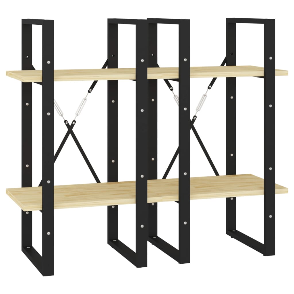 Bücherregal 2 Fächer Weiß 40x30x70 cm Holzwerkstoff