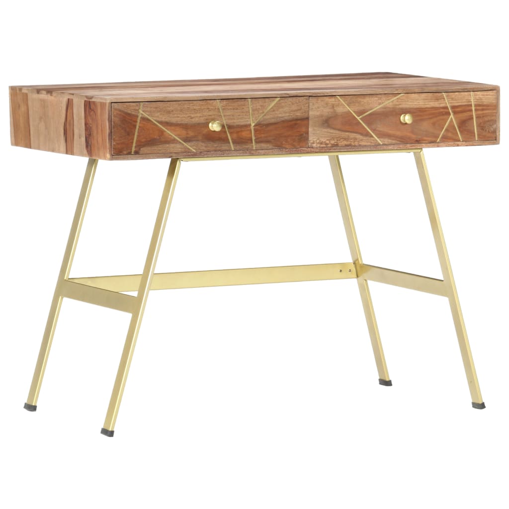 Schreibtisch mit Schubladen 100x55x75 cm Massivholz Mango