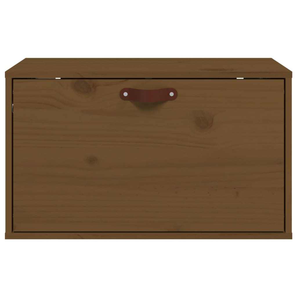Wandschrank Grau 60x30x35 cm Massivholz Kiefer