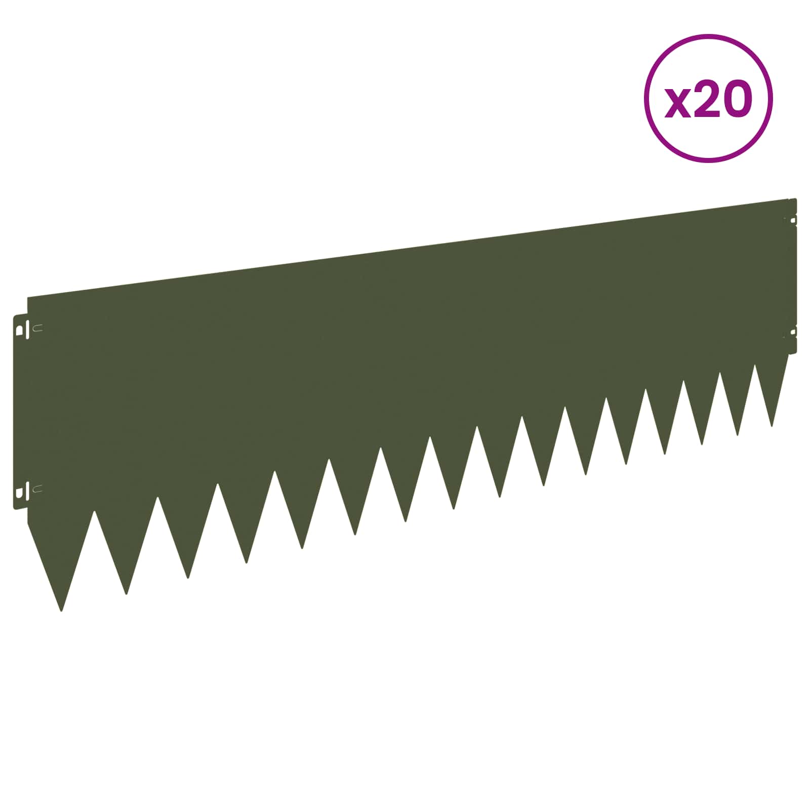Raseneinfassung 10 pcs 103 x 10 cm Stahl Schwarz