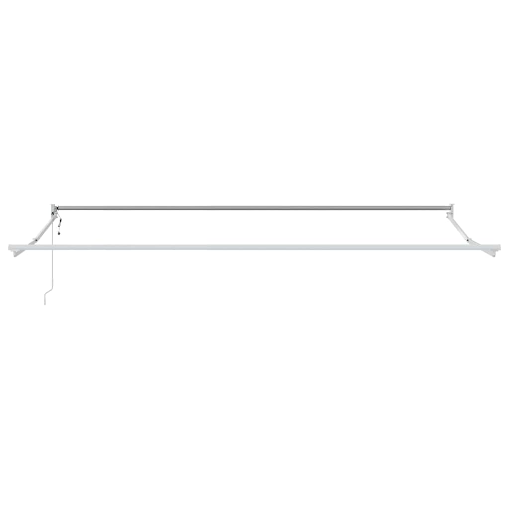 Markise Manuell Einziehbar mit LED 300x250 cm Blau und Weiß
