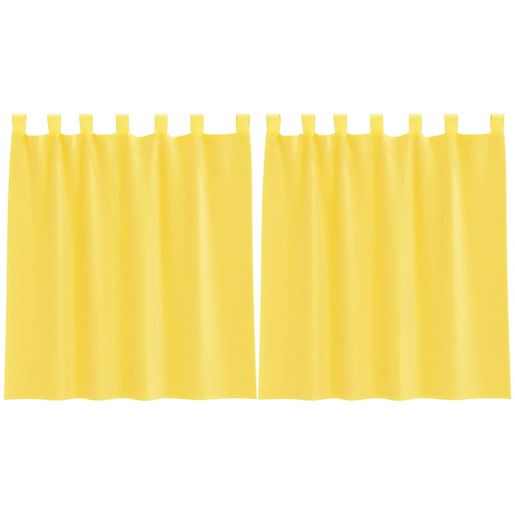 Voile Vorhänge mit Ösen 2 Stk. Apfelgrün 140x140 cm
