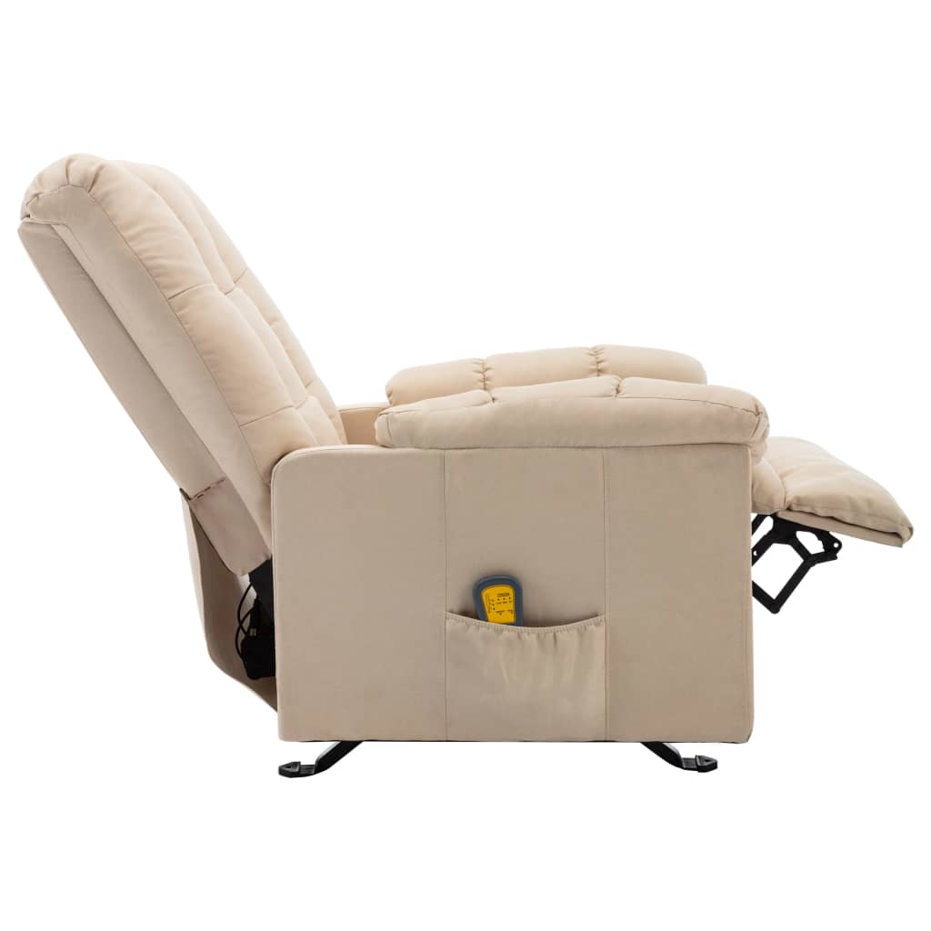 Massagesessel Hellgrau Stoff