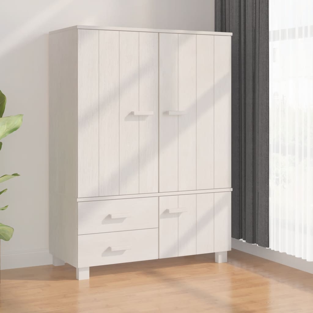 Kleiderschrank HAMAR Honigbraun 99x45x137 cm Massivholz Kiefer