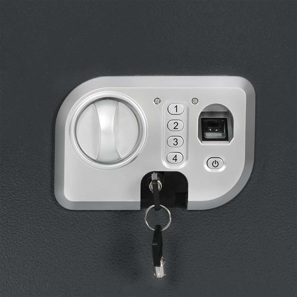 Digitaler Safe mit Schloss Dunkelgrau 31 x 20 x 20 cm Stahl
