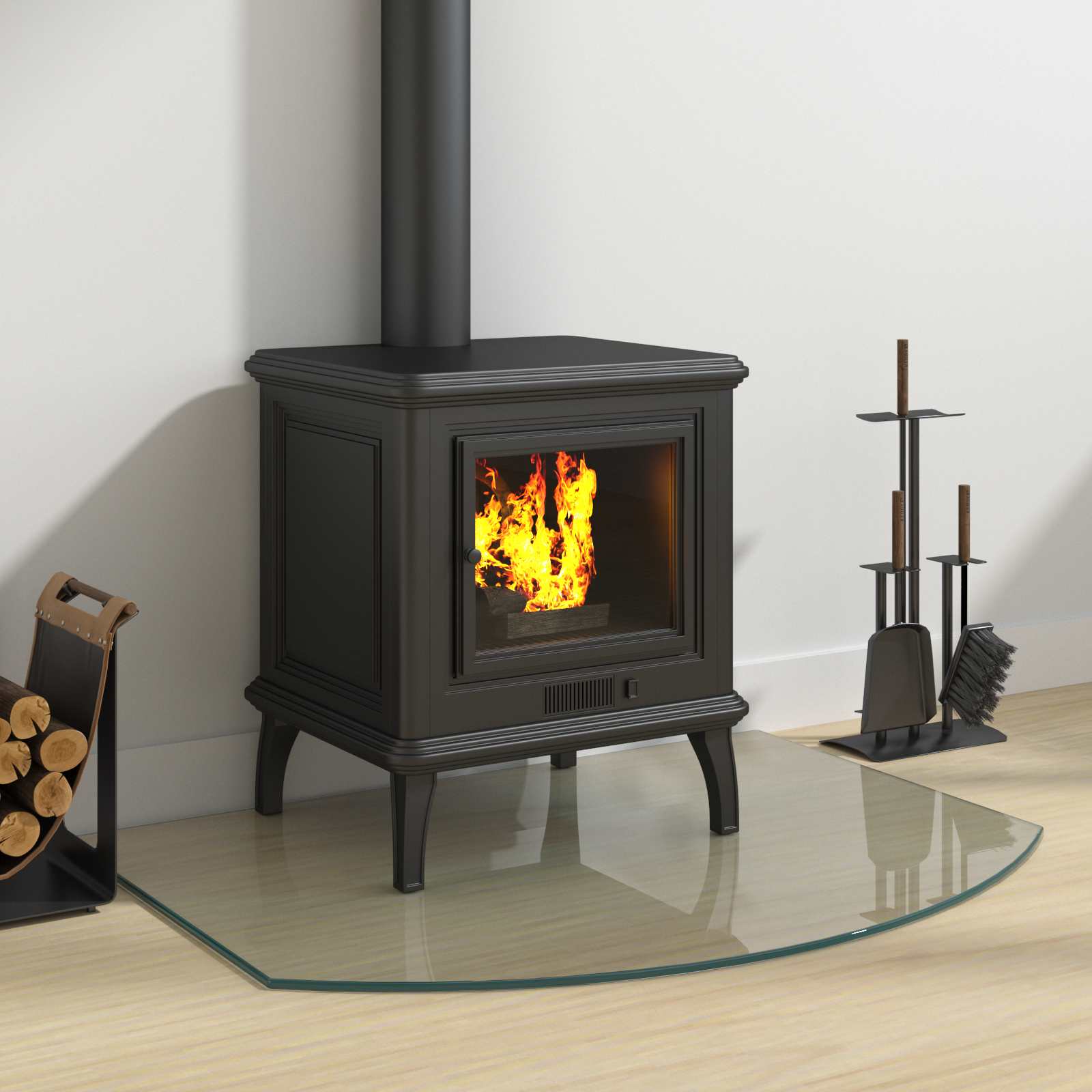 Feuerstelle Glasplatte Transparent 80 x 50 cm Glas