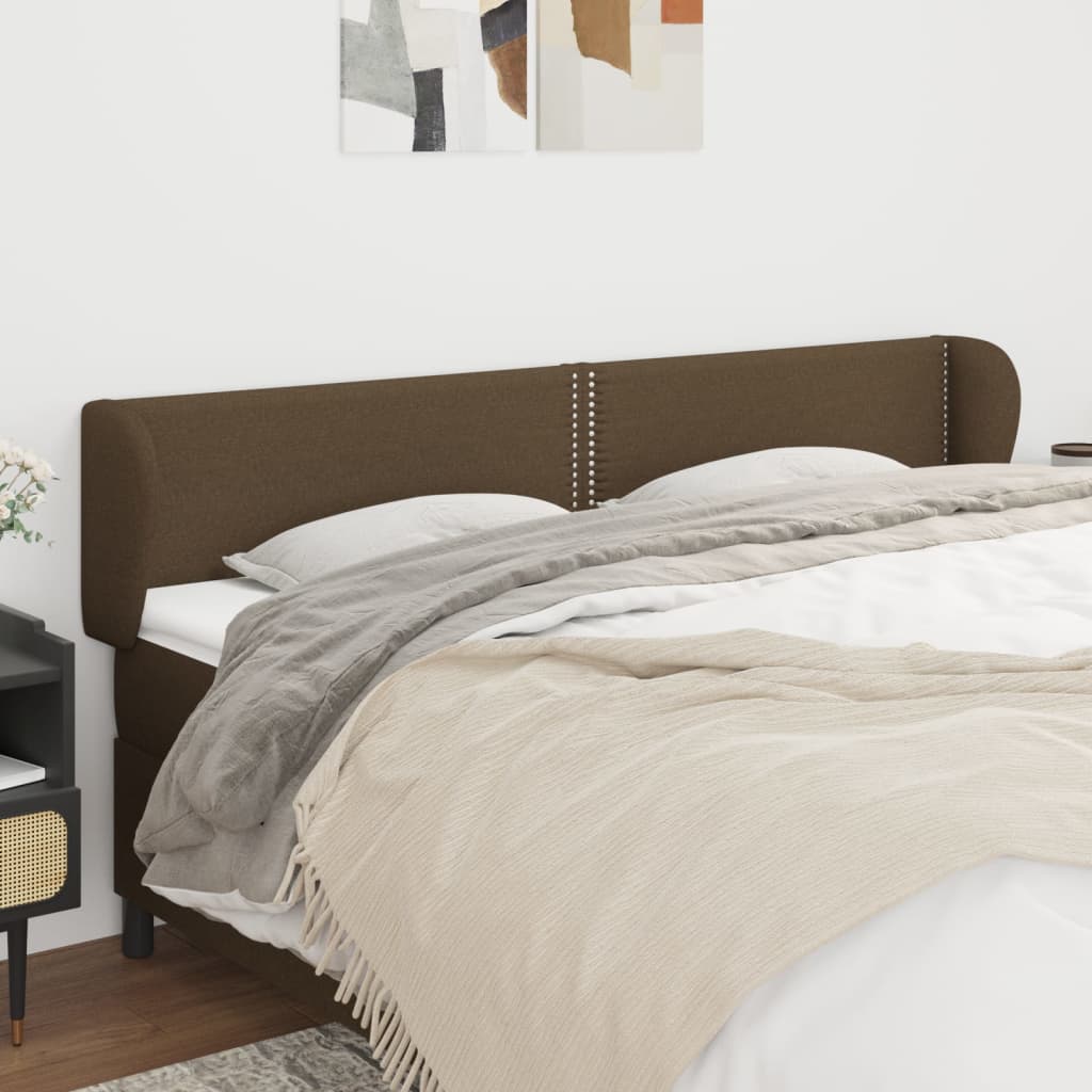 Kopfteil mit Ohren Dunkelgrau 83x23x78/88 cm Stoff