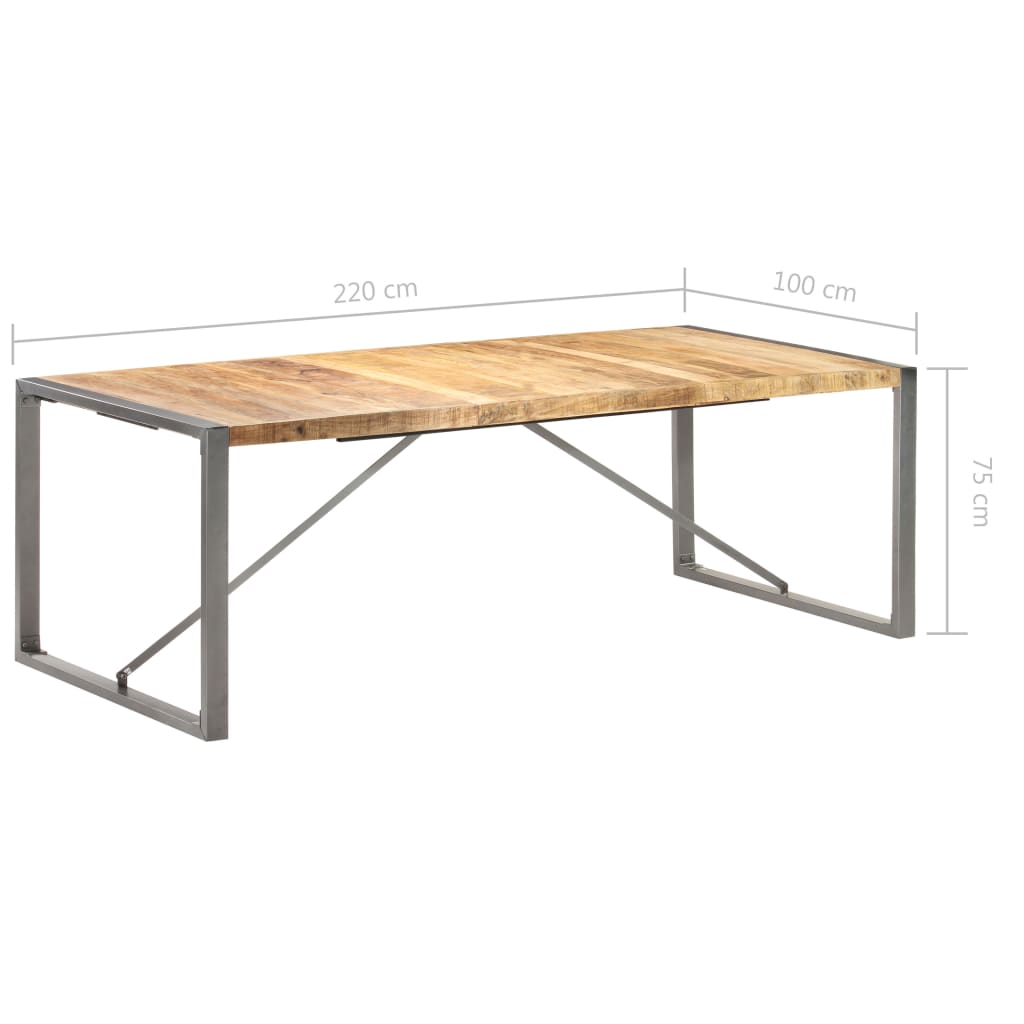 Esstisch 220x100x75 cm Massivholz Akazie