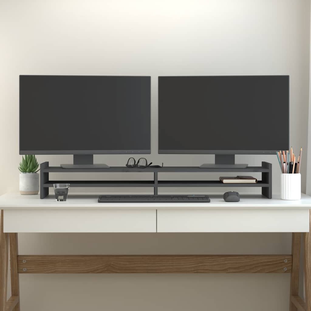 Monitorständer 50x27x15 cm Massivholz Kiefer