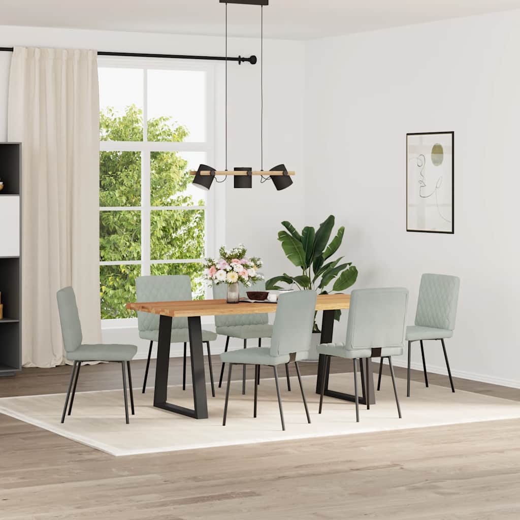 Esszimmerstühle 4 Stk. Creme Samt