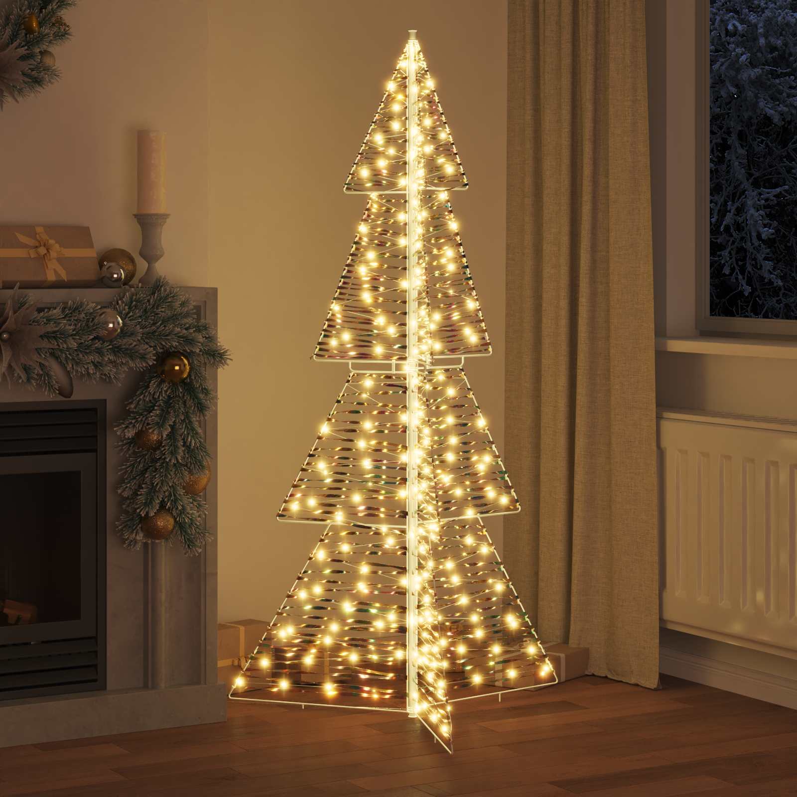 Weihnachtsbaum mit 100 LEDs Warmes Weiß 120 cm PET