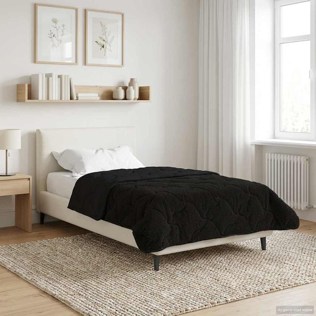Winterbettdecke Gepolstert Anthrazit 135 x 200 cm