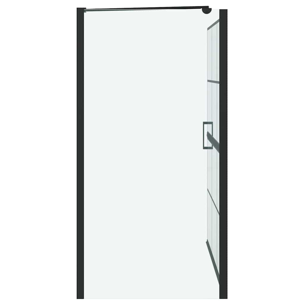 Bad-Duschschirm Schwarz und Transparent 80 x 68 x 128 cm