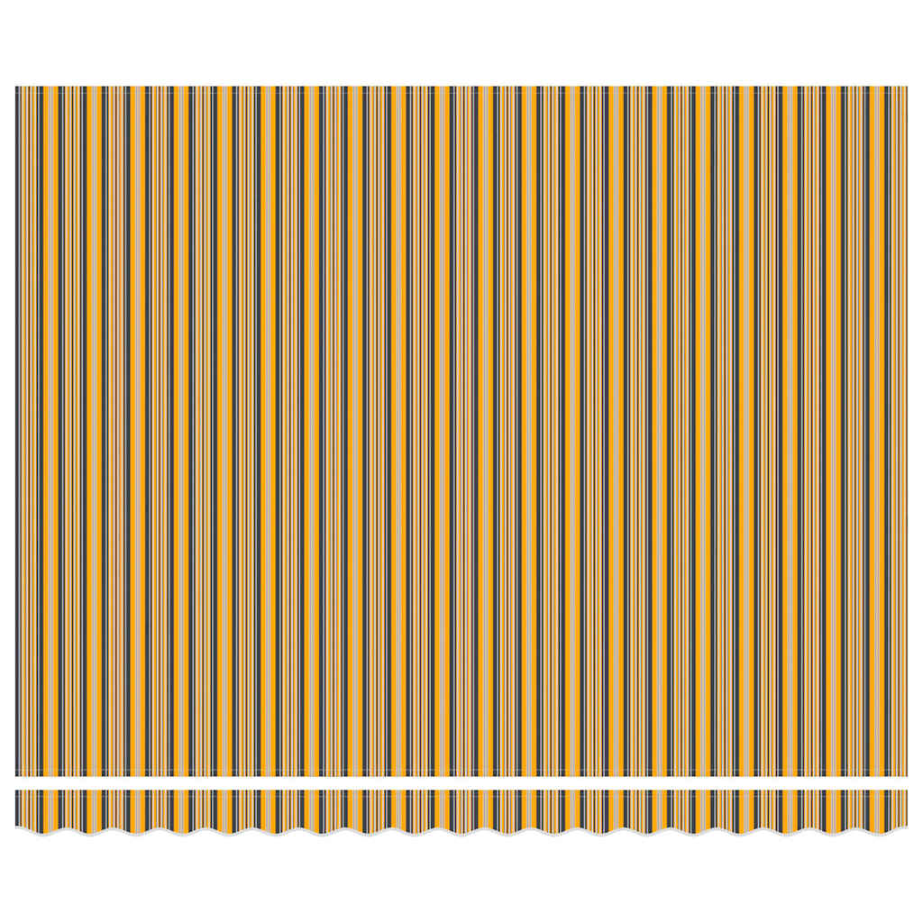 Markise Manuell Einziehbar mit LED 300x250 cm Blau und Weiß