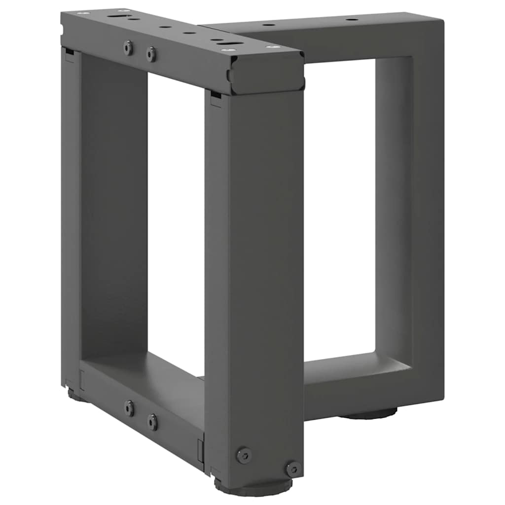 Couchtischbeine T-Form 2 Stk. Schwarz 30x25x(30-31) cm Stahl