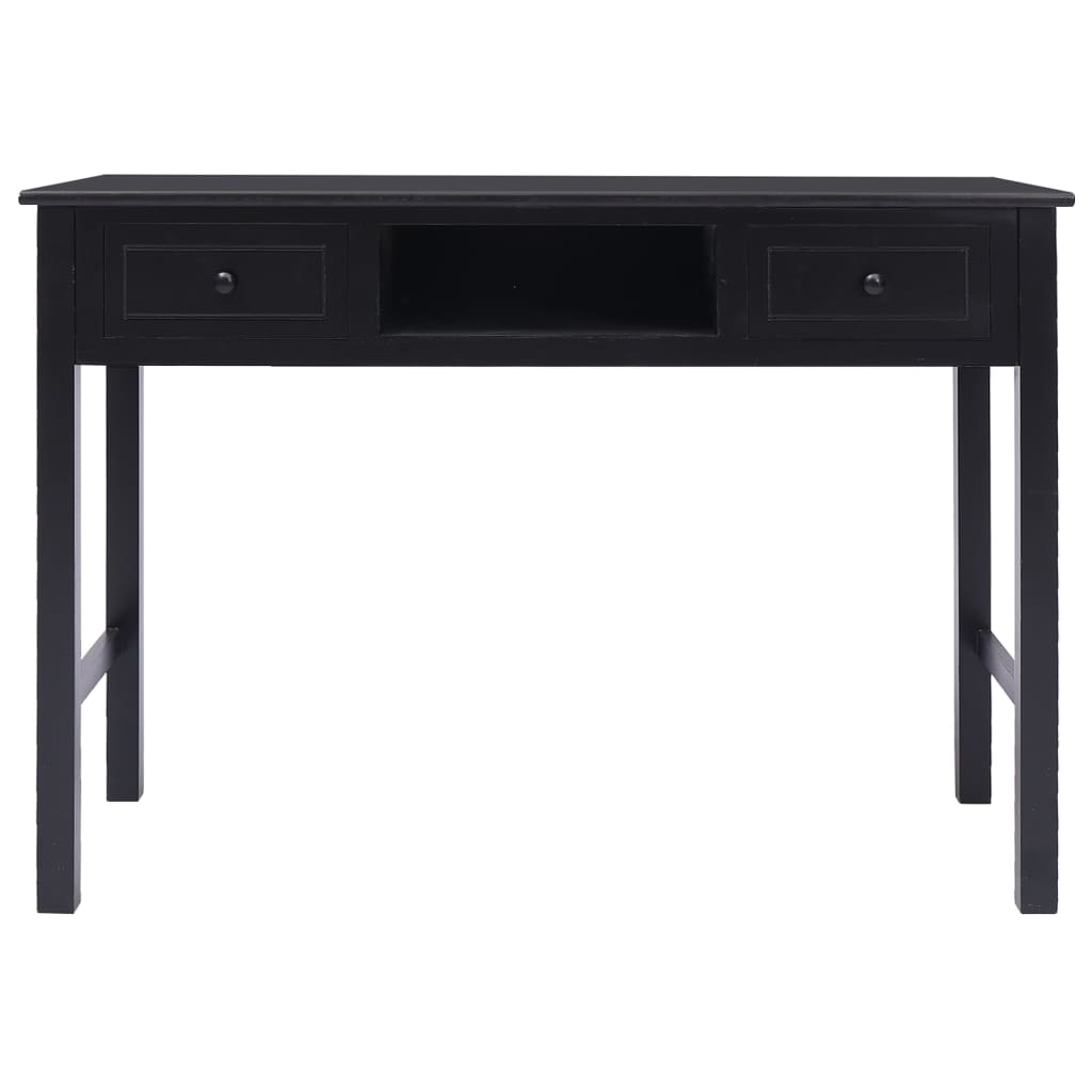 Schreibtisch Weiß 108x45x76 cm Massivholz Paulownia