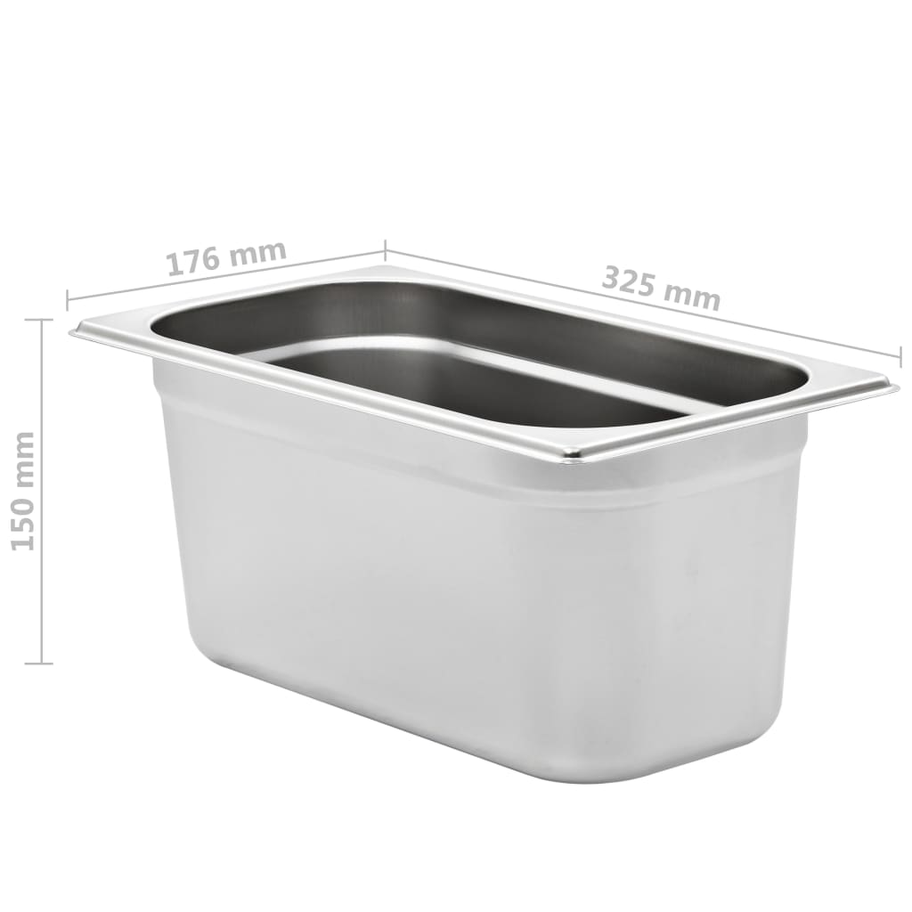 Gastronormbehälter 12 Stk. GN 1/3 20 mm Edelstahl