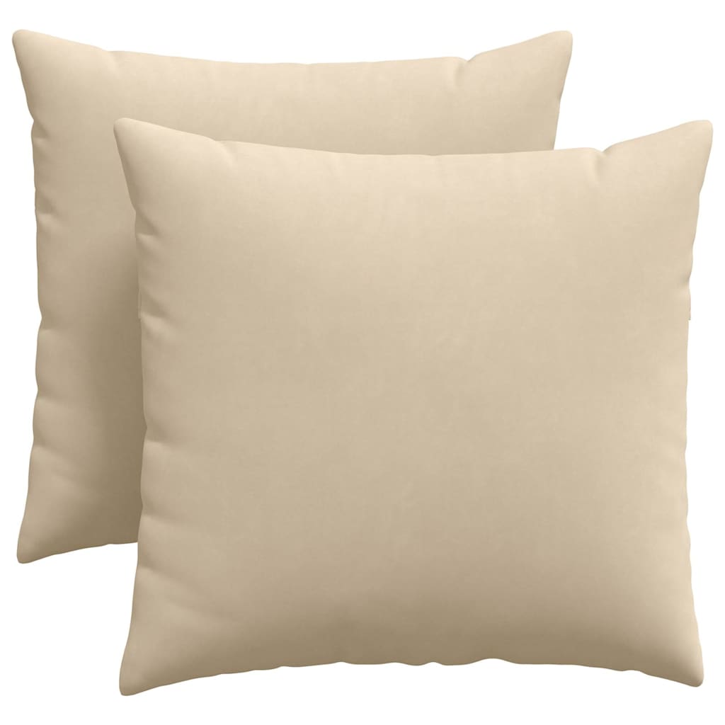 Sofakissen 2 Stück Taupe 50 x 30 cm Stoff