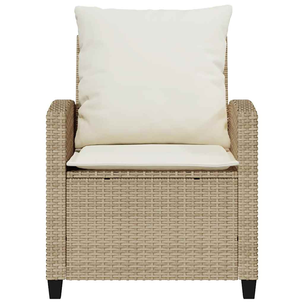 4-tlg. Garten-Sofagarnitur mit Kissen Schwarz Poly Rattan