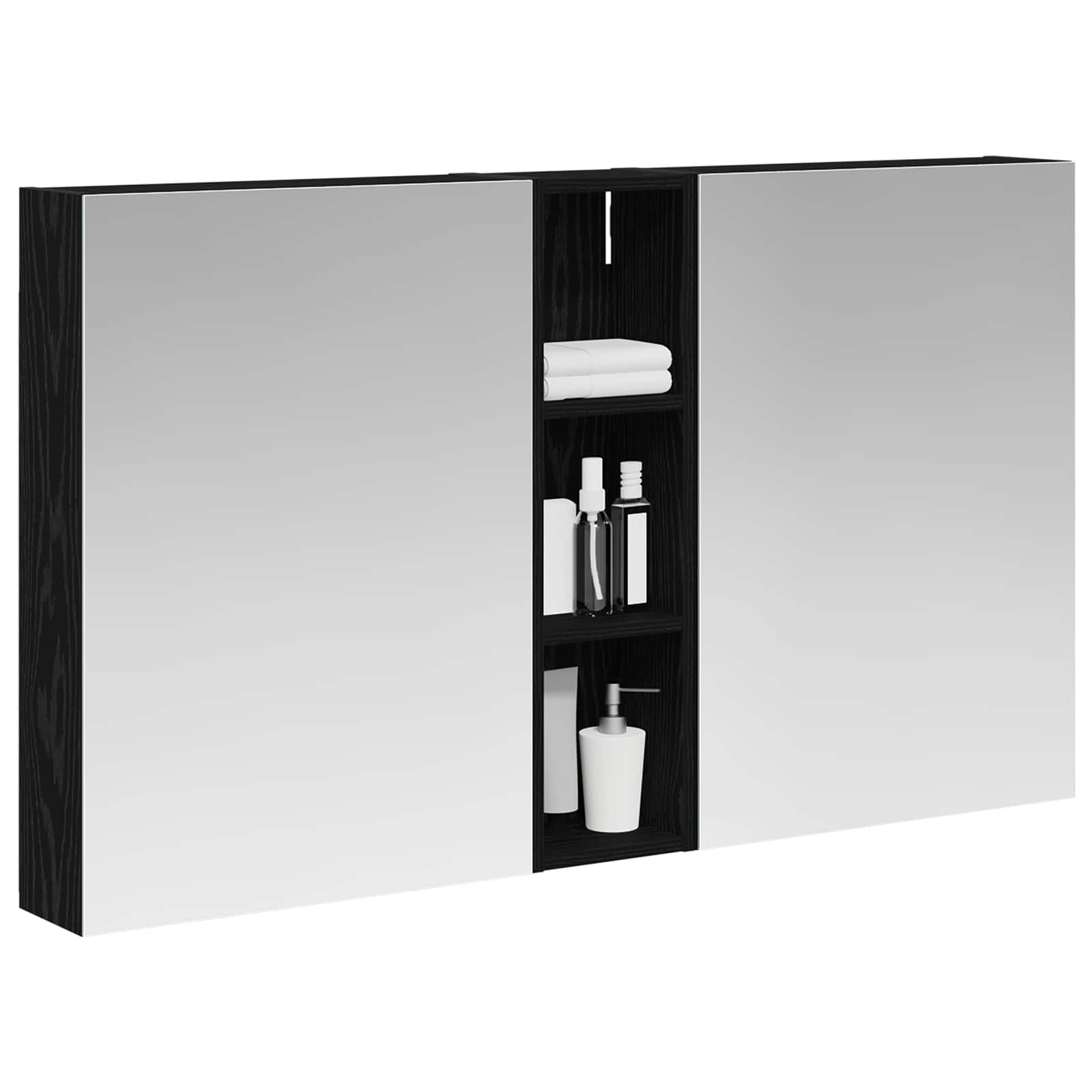 Badezimmerschrank-Set 3 pcs 80 x 10,5 x 50 cm Holzwerkstoff