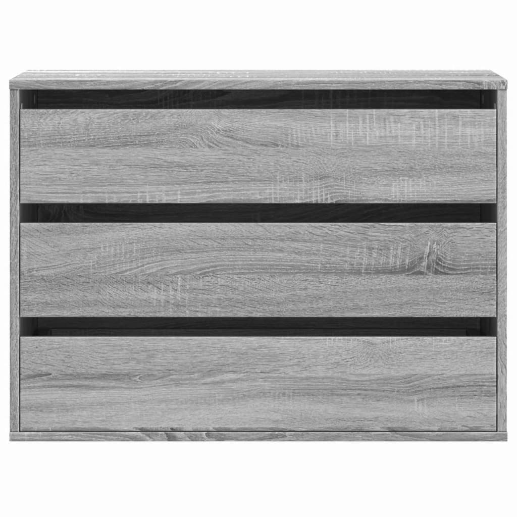 Schubladenschrank Schwarz Eichen-Optik 41 x 40 x 58 cm
