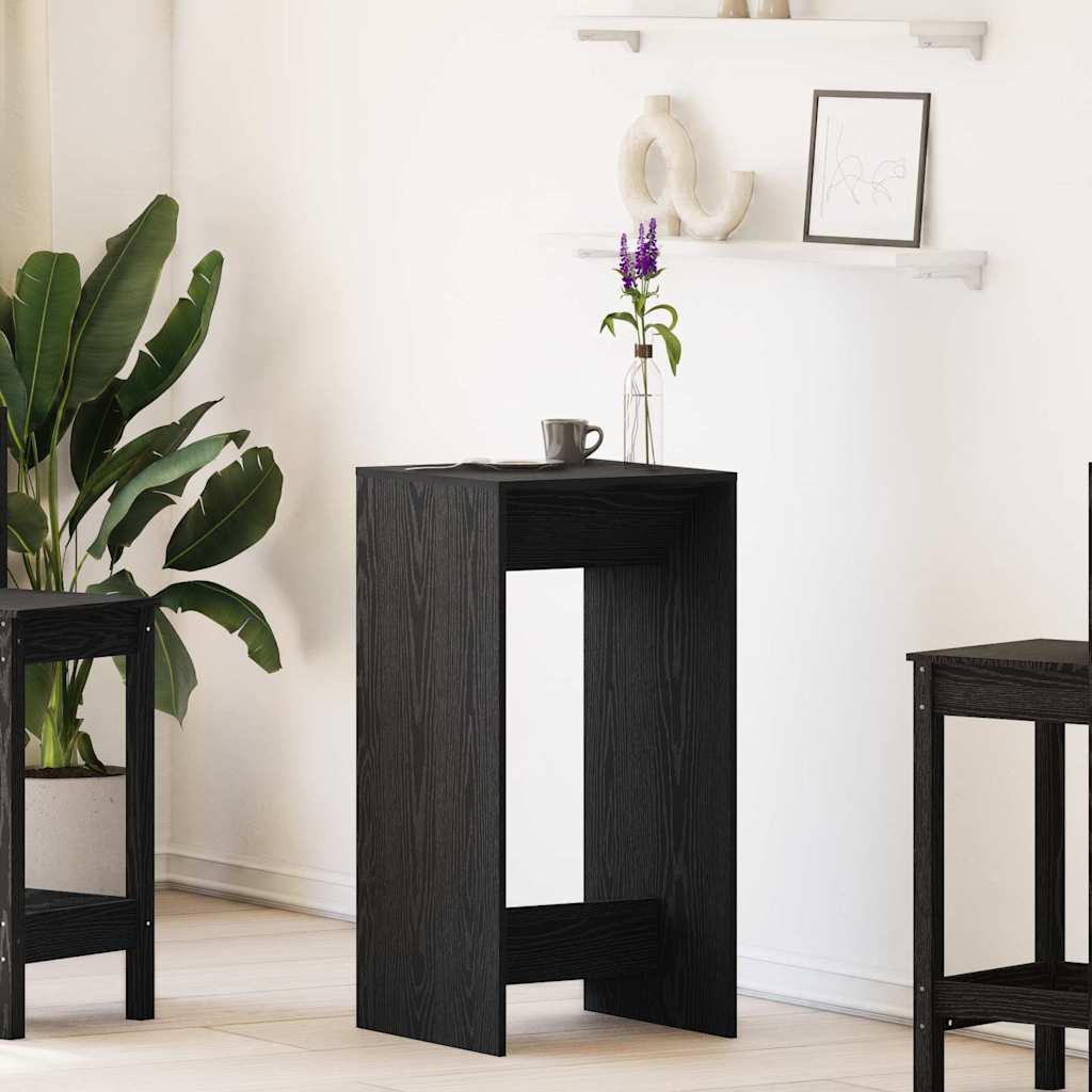 Bartisch Schwarz Eichen-Optik 102 x 50 x 103,5 cm Holzwerkstoff