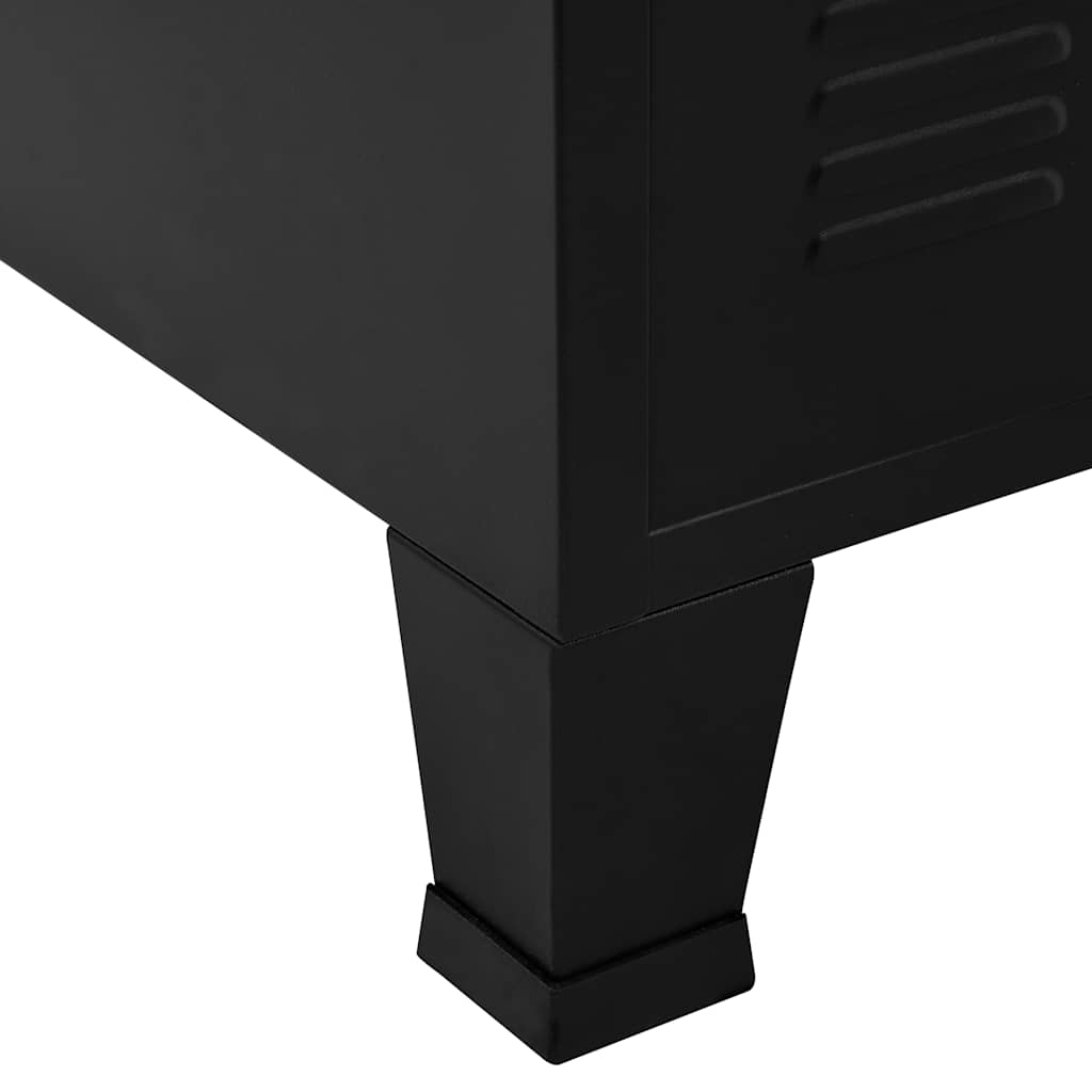 Lagerschrank Industrial Schwarz 75x40x80 cm Stahl