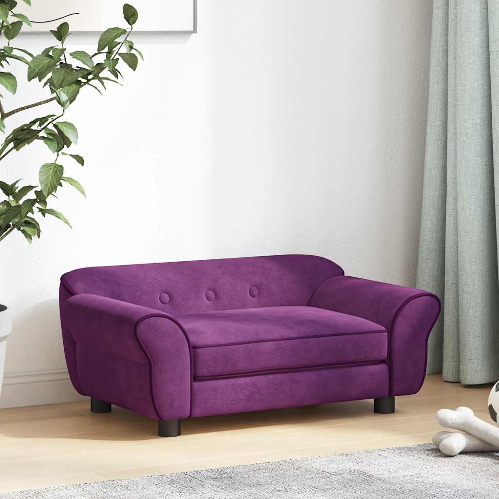 Hundesofa Dunkelgrau 72x45x30 cm Plüsch