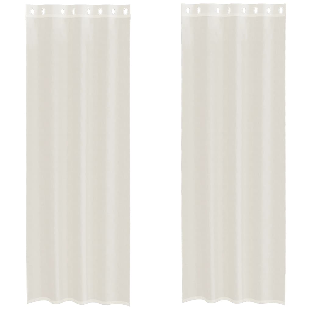 Voile Vorhänge mit Ösen 2 Stk. Apfelgrün 140x140 cm