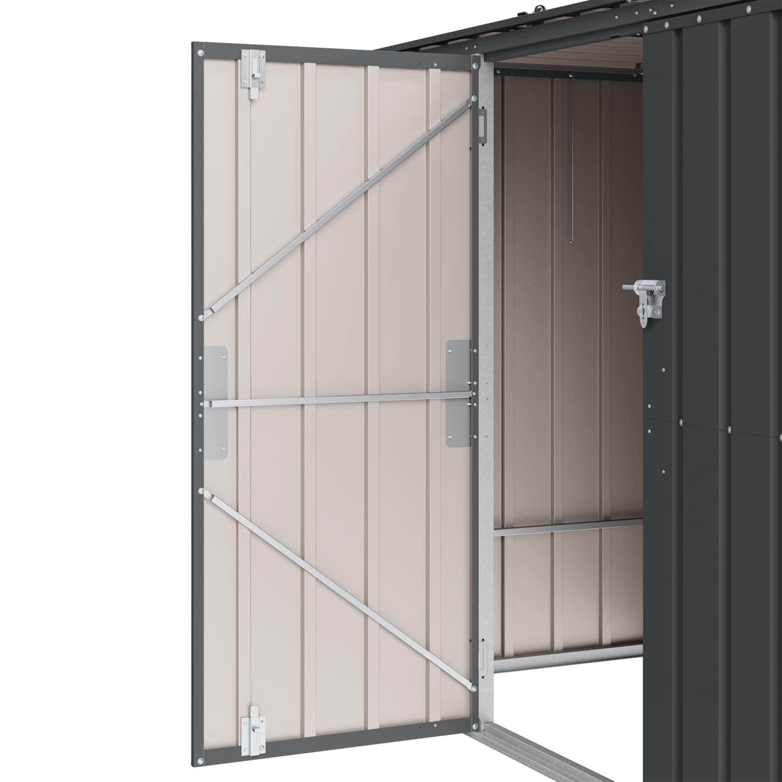 Gartenlagerbox Schwarz 151,5 x 82 x 110,5 cm Stahl